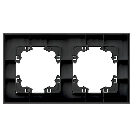 Рамка 2-м Афина стеклянная графит UNIVersal 2255