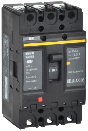 Выключатель автоматический 3п 32А 25кА ВА88-31 MASTER IEK SVA00-3-0032-02