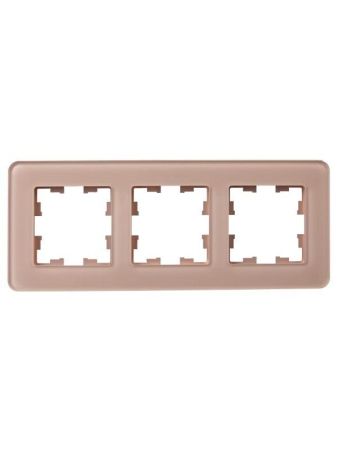 Рамка 3-м BRITE РУ-3-2-Бр стекло дым. RE IEK BR-M32-G-41-K97