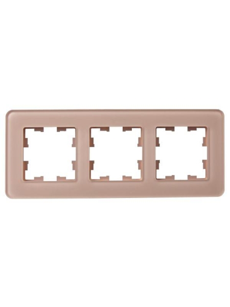 Рамка 3-м BRITE РУ-3-2-Бр стекло дым. RE IEK BR-M32-G-41-K97