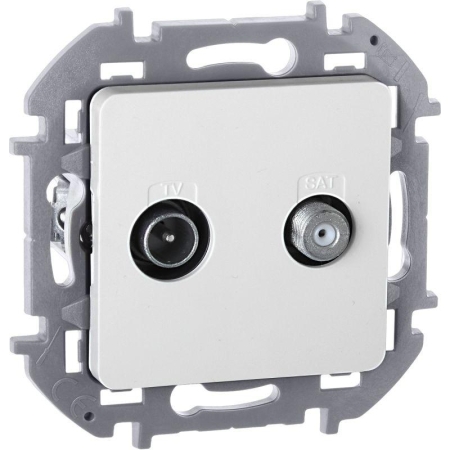 Розетка телевизионная TV/SAT Inspiria с топологией "звезда" механизм бел. IEK 673880