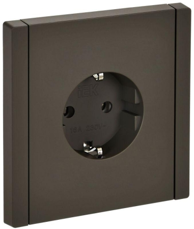 Розетка СП FORTE&PIANO FP316 16А с заземл. без защ. шторок винт. крепл. сер. IEK FP-R11-16-K03
