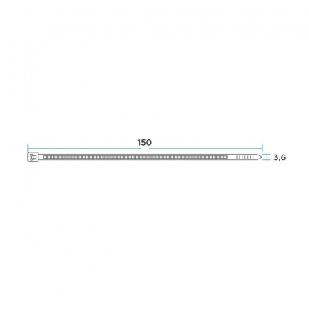 Хомут кабельный 3.6х150 тройной замок нейл. бел. (уп.100шт) Rexant 67-0150-4