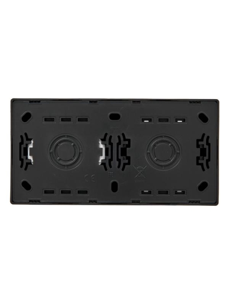 Блок ОП LETO (1-кл. выключатель + 1-м розетка с заземл.) горизонт. черн. бархат LEZARD 752-4200-170BAP