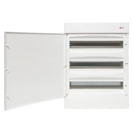 Щит распределительный навесной Unix 3х18мод. IP41 бел. дверь PROxima EKF ux-3x18-nw