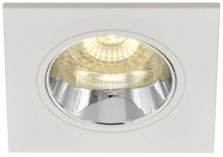 Светильник 4107 встраиваемый поворотный GU10 бел./хром пласт. IEK LT-UVB0-4107-GU10-1-K23