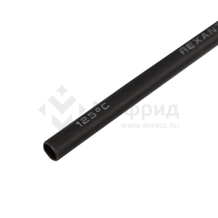 Трубка термоусадочная двустенная клеевая 3/1 (3:1) черн. 1м Rexant 26-0003