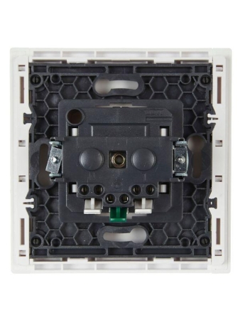 Розетка СП FORTE&PIANO FP213 16А с заземл. защ. шторки безвинт. крепл. бел. IEK FP-R14-16-1-K01