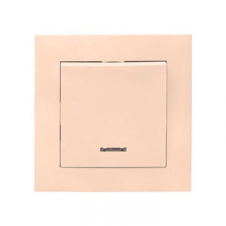 Выключатель 1-кл. СП Валенсия 10А IP20 с индикатором крем. PROxima EKF EWV10-121-20