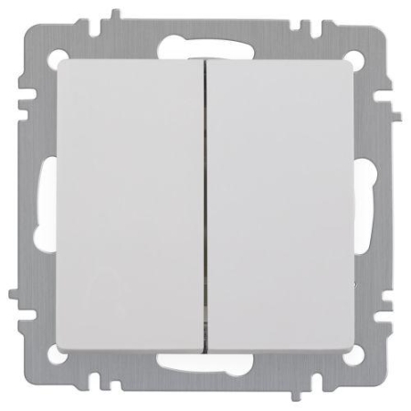 Выключатель 2-кл. СП Accent 6-104-01 10А IP20 250В AL/CU бел. Intro Б0063452