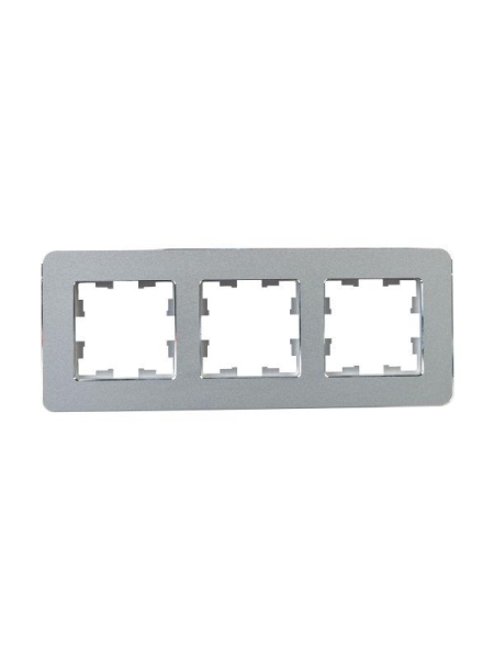 Рамка 3-м BRITE РУ-3-1-Бр метал. алюм. RE IEK BR-M32-M-01-K47