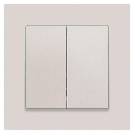 Переключатель 2-кл. СП Accent 6-107-06 10А IP20 250В AL/CU перламутр. Intro Б0063566