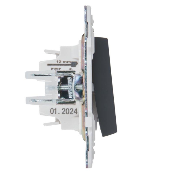 Выключатель проходной 1-кл. SKANDY 10А SK-V02G графит IEK SK-V12-0-10-K53