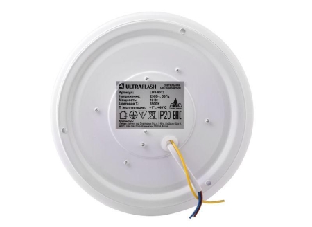 Светильник светодиодный LBS-8012 12Вт blanc настенно-потолочный Ultraflash 15136