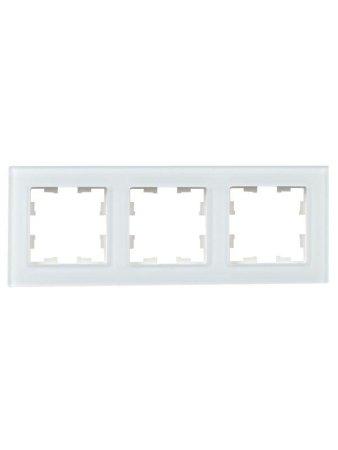 Рамка 3-м BRITE РУ-3-2-Бр стекло бел. матов. IEK BR-M32-G-31-K01
