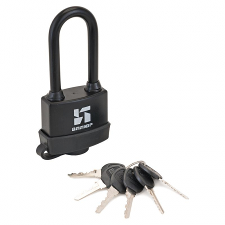 Замок навесной ВС1Ч-375ПД всепогодный 6кл. d8.5мм дл.дужка Аллюр 7831