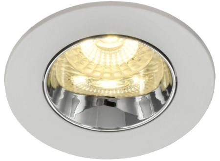 Светильник 4106 встраиваемый поворотный GU10 бел./хром пласт. IEK LT-UVB0-4106-GU10-1-K23