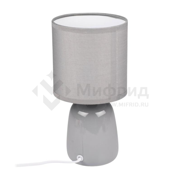 Светильник настольный JH2-02-gy E14 IP20 130х130х255мм керамика; ткань; PVC-пластик сер. JazzWay 5062320