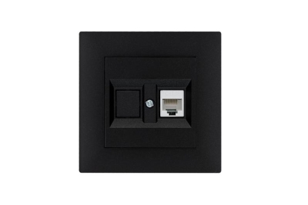 Розетка компьютерная CAT 5+гнездо Karea RIZZ STAR чер. Makel 88054035