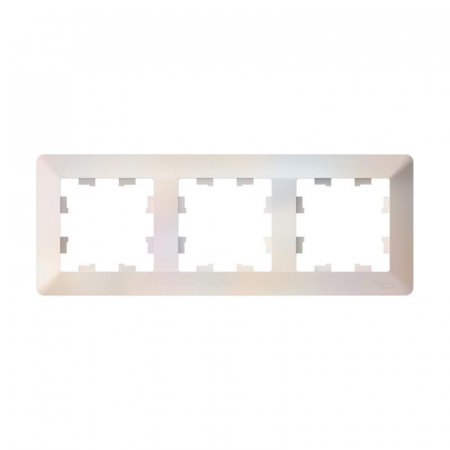 Рамка 3-м AtlasDesign Air жемчуж./дым. бел. SE ATN220403