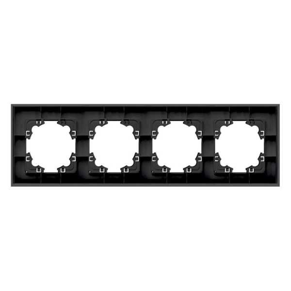 Рамка 4-м Афина стеклянная графит UNIVersal 2257