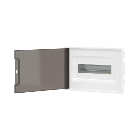 Щиток встраиваемый FRAME 12мод с тонированной дверцей с 2 шинами PEN на 6 и 8 отверст. бел. DKC F12B1WD