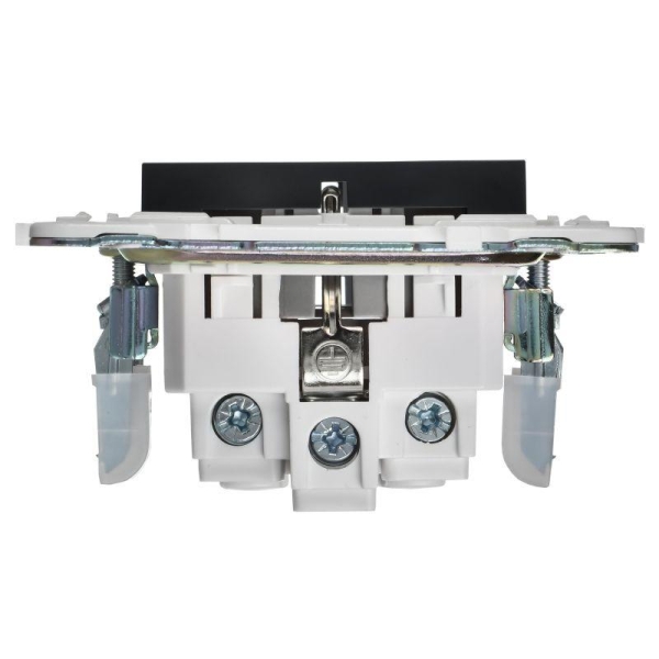 Розетка SKANDY 16А с заземл. защ. шторки SK-R04G графит IEK SK-R14-16-K53