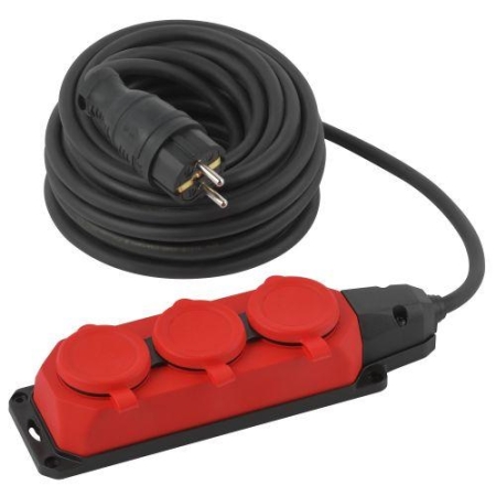 Удлинитель 3х10м с заземл. IP44 КГ 3х1.5 каучук UK-3e-3x1.5-10m-IP44(KG) Эра Б0057580