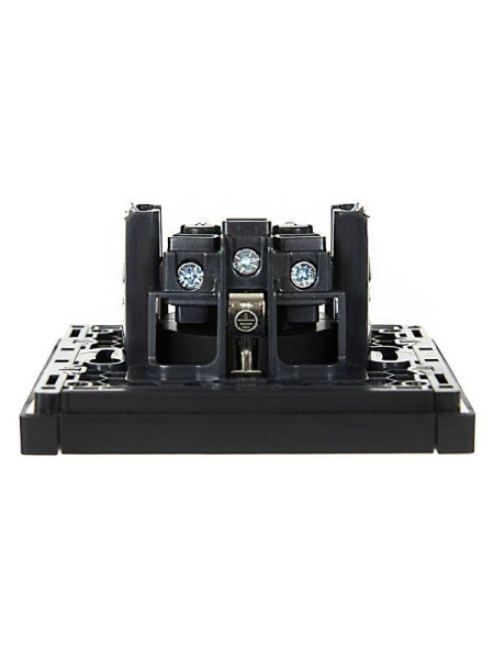 Розетка СП FORTE&PIANO FP116 16А с заземл. без защ. шторок винт. крепл. черн. IEK FP-R11-16-K02