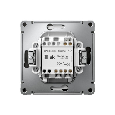 Переключатель 1-кл. ArtGallery 10AX быстрозажим. клем. механизм базальт SE GAL001461S