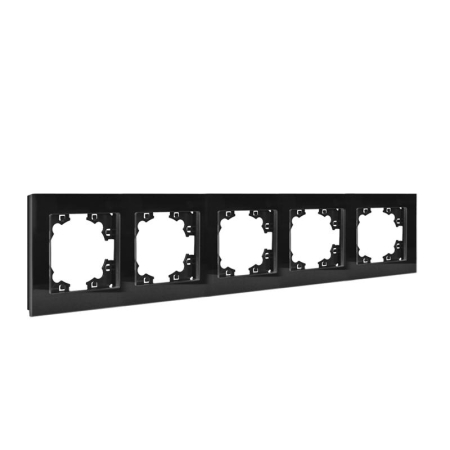 Рамка 5-м Афина стеклянная графит UNIVersal 2258