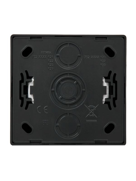 Розетка 1-м ОП LETO с заземл. ПБТ черн. бархат LEZARD 752-4200-122B