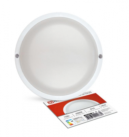 Светильник светодиодный СПП 1540-КРУГ 15Вт 4000К IP65 1350лм 140мм герметичный IN HOME 4690612044880