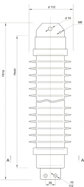 Ограничители перенапряжения нелинейные типа ОПНп-27,5 кВ