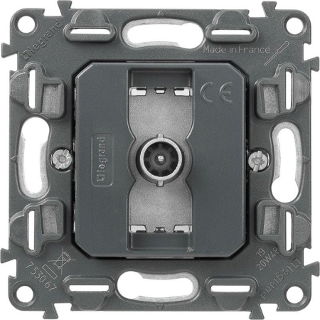 Розетка телевизионная проходная TV 1-м Valena In'matic 1.5дБ/14дБ 0-2400МГц механизм Leg 753067