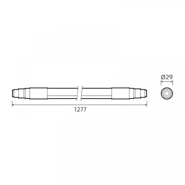 Светильник светодиодный 1277х29х29мм 24Вт 4000К 2500лм IP65 COMPACT линейный матов. соед. в линию до 10шт GAUSS 843424224