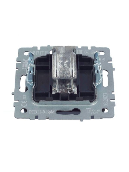 Розетка телевизионная оконечная TV СП Brite РТВ11-0-БрМ механизм маренго IEK BR-A10-O-K35