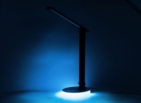 Светильник светодиодный настольный UF-822 C02 7Вт димм. 3 цвет. темп. RGB ночник черн. Ultraflash 15177