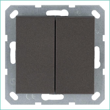 Переключатель проходной 2-кл. 10А IP20 механизм мокко Jasmart G3022Z