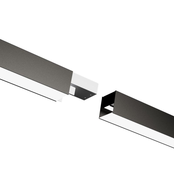 Светильник светодиодный ДПО/ДСО TS 02 S 48 OP 840 L1500 BK 1500х60х60 мм 40Вт 4000К IP20 подвесной линейный в компл. с тросом 3м черн. Русский Свет 11050224515