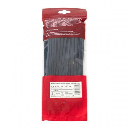 Хомут P6.6 4.8х200 FlexLock стандартный черн. (уп.100шт) PROxima EKF plc-fl-ctsb-4.8x200