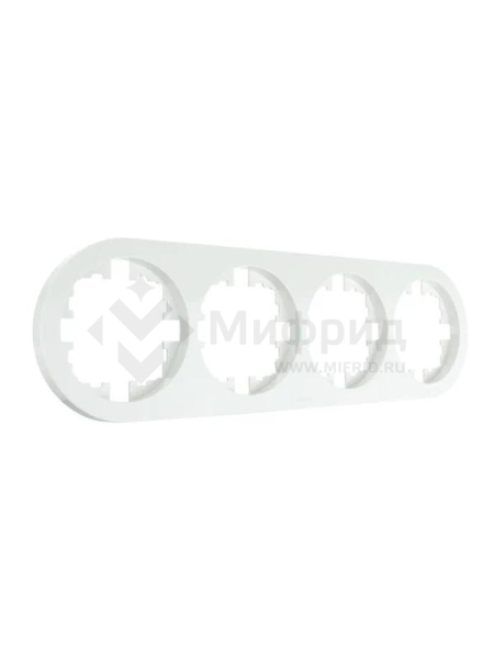 Рамка 4-м OSEN горизонт. круглая бел. LEZARD 744-0200-149