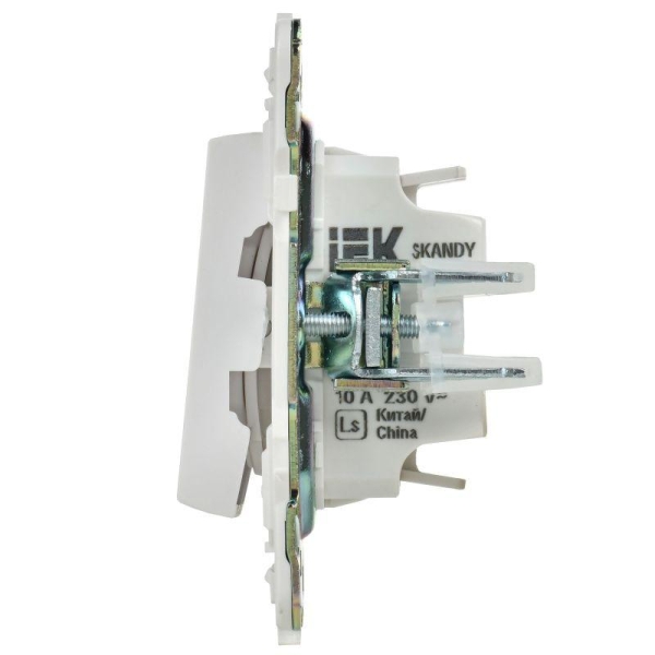 Выключатель 2-кл. SKANDY 10А SK-V09W с индикацией арктич. бел. IEK SK-V20-1-10-K01