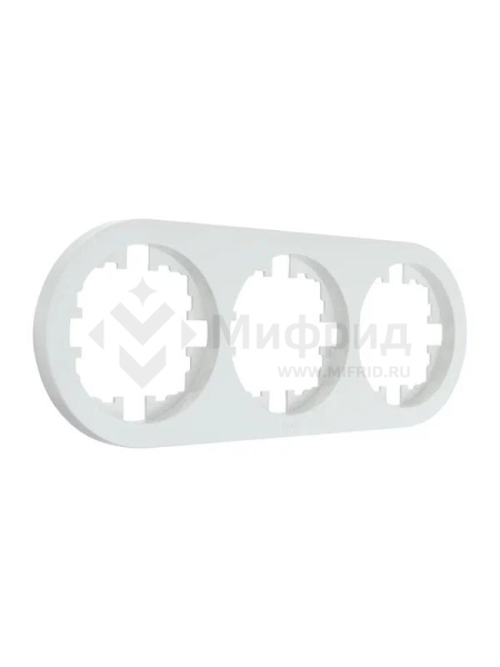 Рамка 3-м OSEN горизонт. круглая бел. LEZARD 744-0200-148