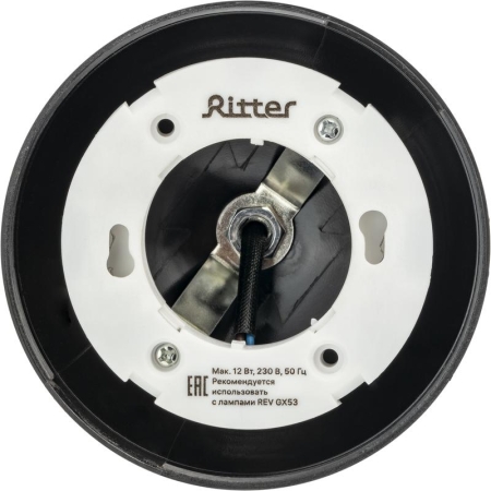 Светильник трековый ARTLINE поворотный шар 100х100х75мм GX53 230В пластик 4кв.м черн. Ritter 59926 9