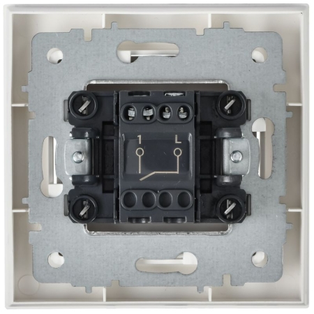 Выключатель 1-кл. СП BRITE ВСР10-1-0-БрАБ 10А в сборе арктич. бел. IEK BR-V10-0-10-K91-F
