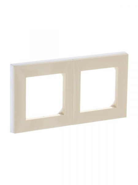 Рамка Levit 2п сл. кость/бел. ABB 2CHH015020A6017