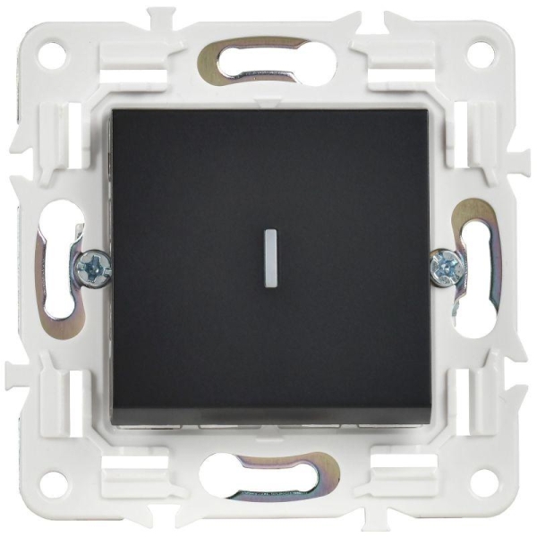 Выключатель 1-кл. SKANDY 10А SK-V07Bl с индикацией черн. IEK SK-V10-1-10-K02