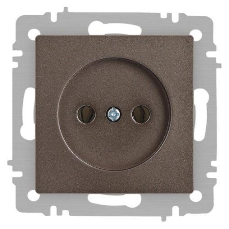 Розетка 1-м СП Accent 6-201-08 16А IP20 250В 2P бронза Intro Б0063670