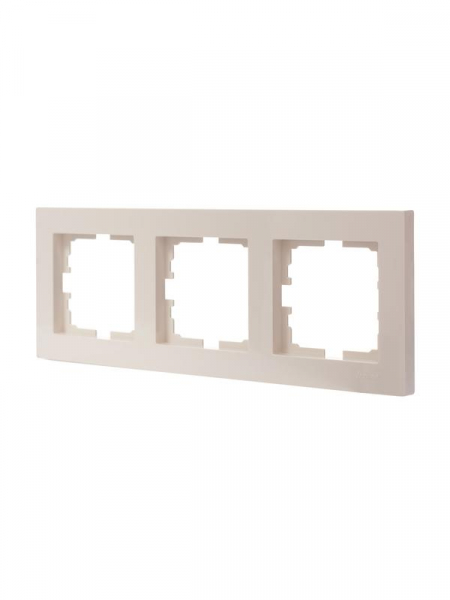Рамка 3-местн. горизонт. VESNA кремов. LEZARD 742-0300-148